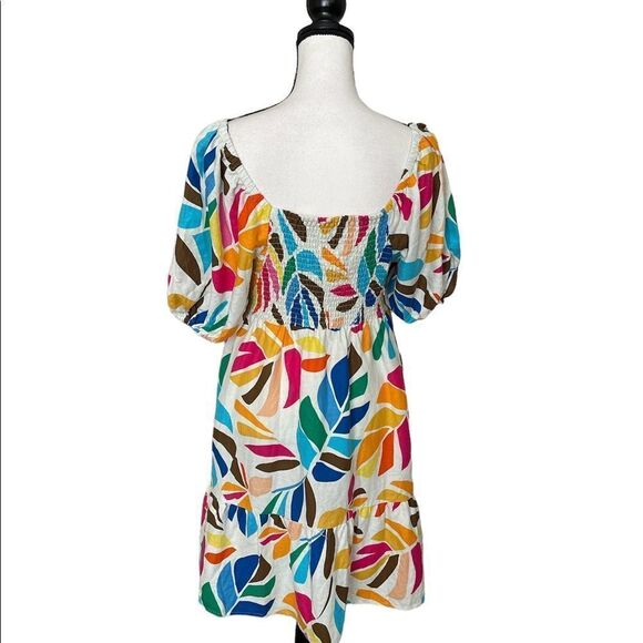 Women's Botanical Print Puff Sleeve Mini Dress - Tabitha Brown for Target - Picture 6 of 7